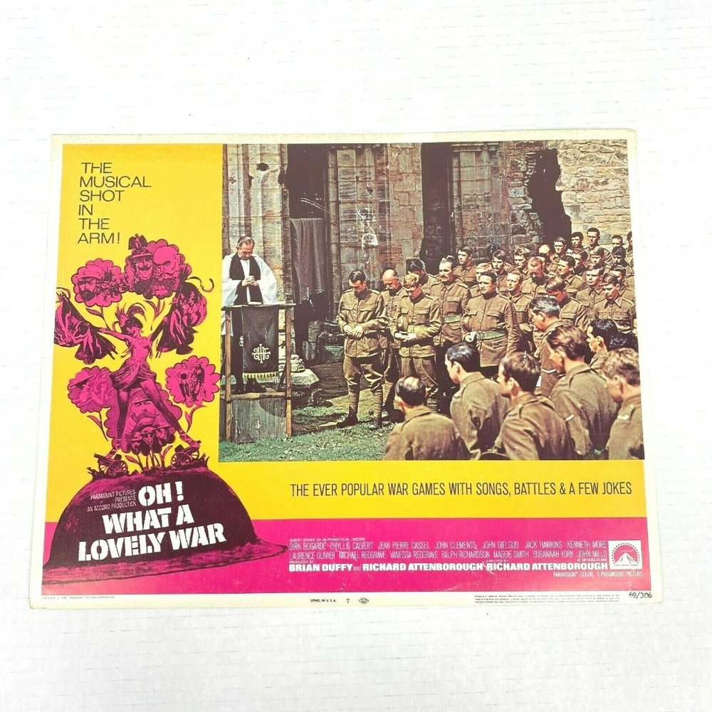 Set of 4 Oh! What a Lovely War 1969 Original Lobby Card Movie Poster Musical War
